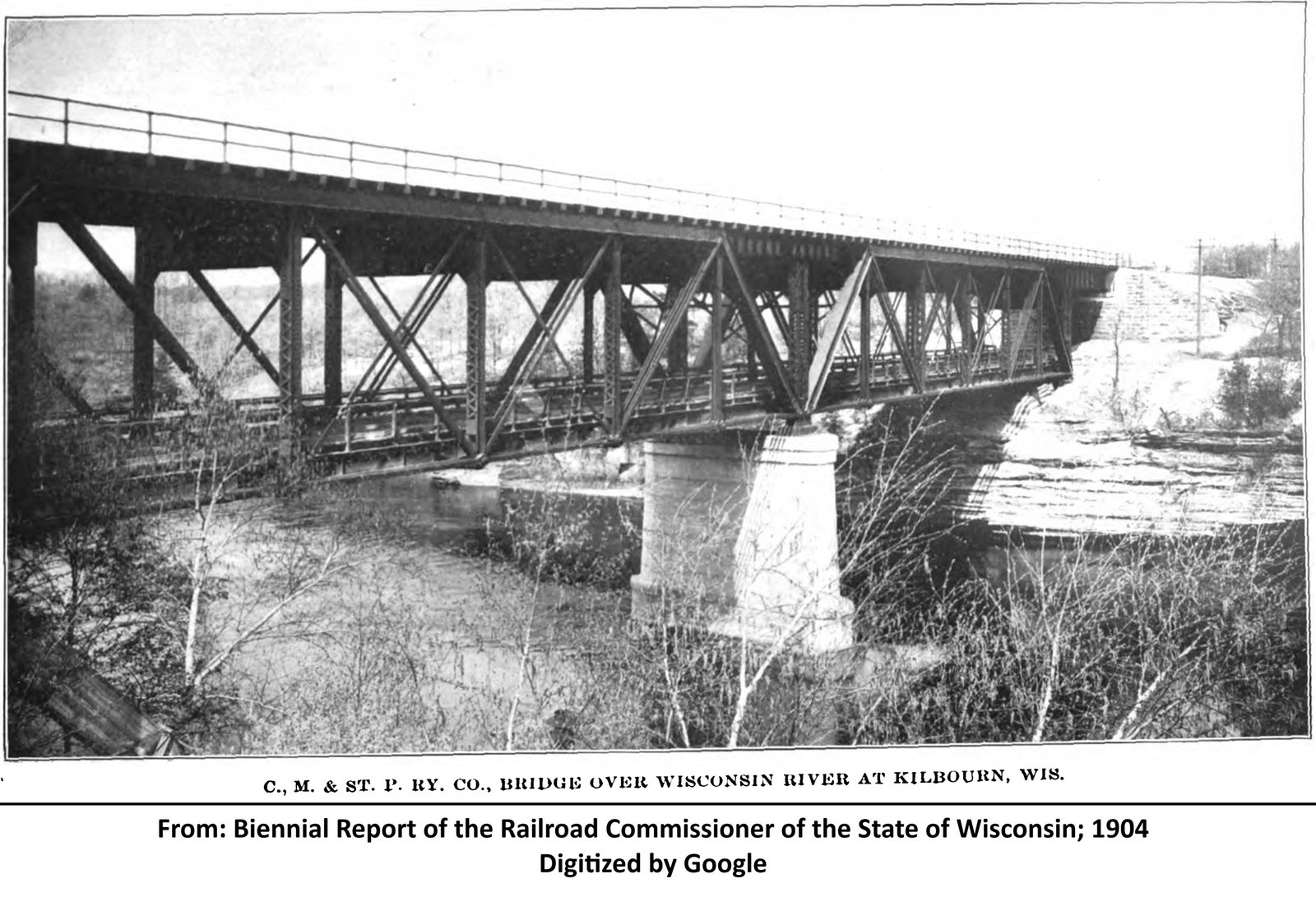 Photo of bridge soon after completion